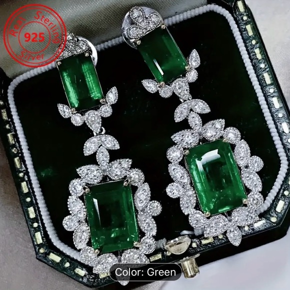 Jane Chic Designs Luxurious Sterling Silver Drop Earrings - Picture 1 of 6